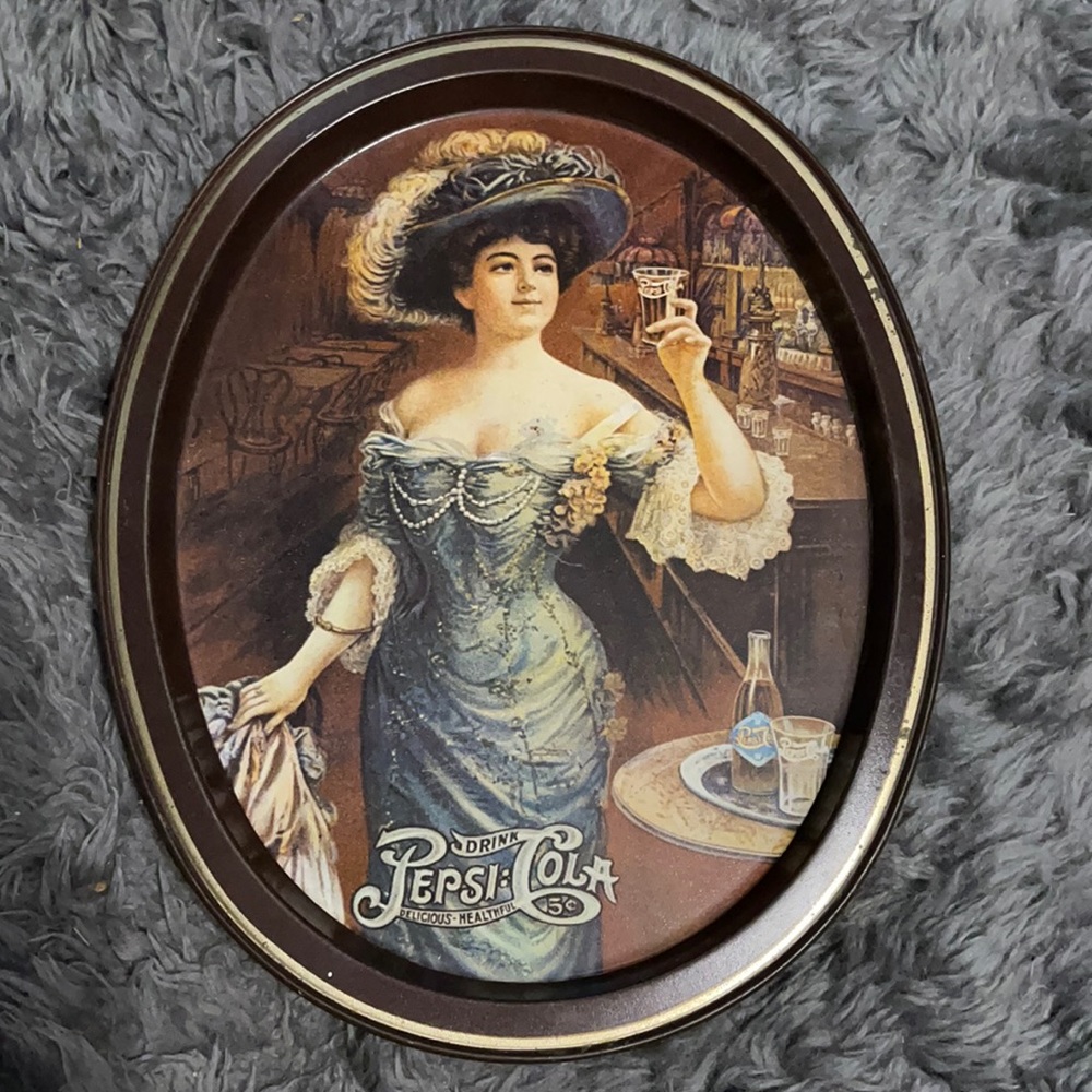 Pepsi-Cola tray vintage sign